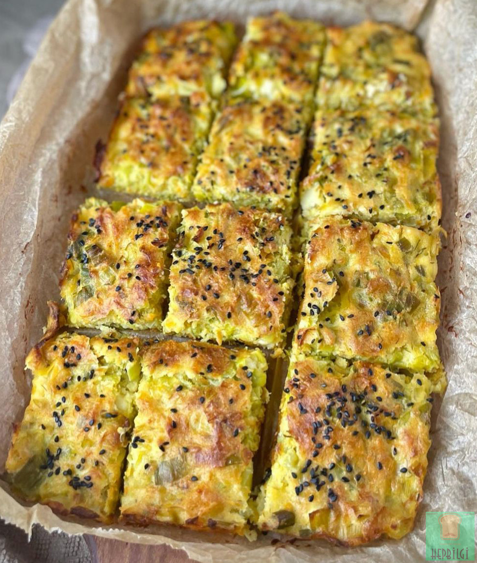 Yufkasız Pırasalı Börek Tarifi - 2